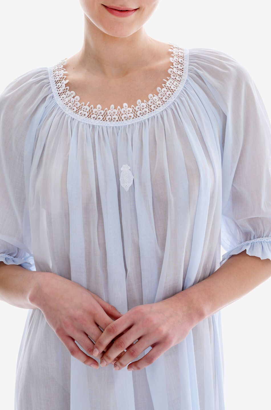 CELESTINE Sissi cotton nightdress Women LIGHT BLUE 5