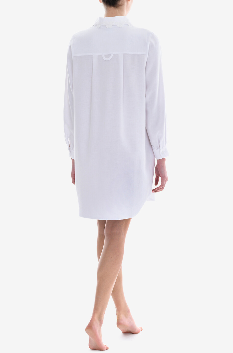 CELESTINE Nachthemd aus Flanell Vienna Damen WEISS 4