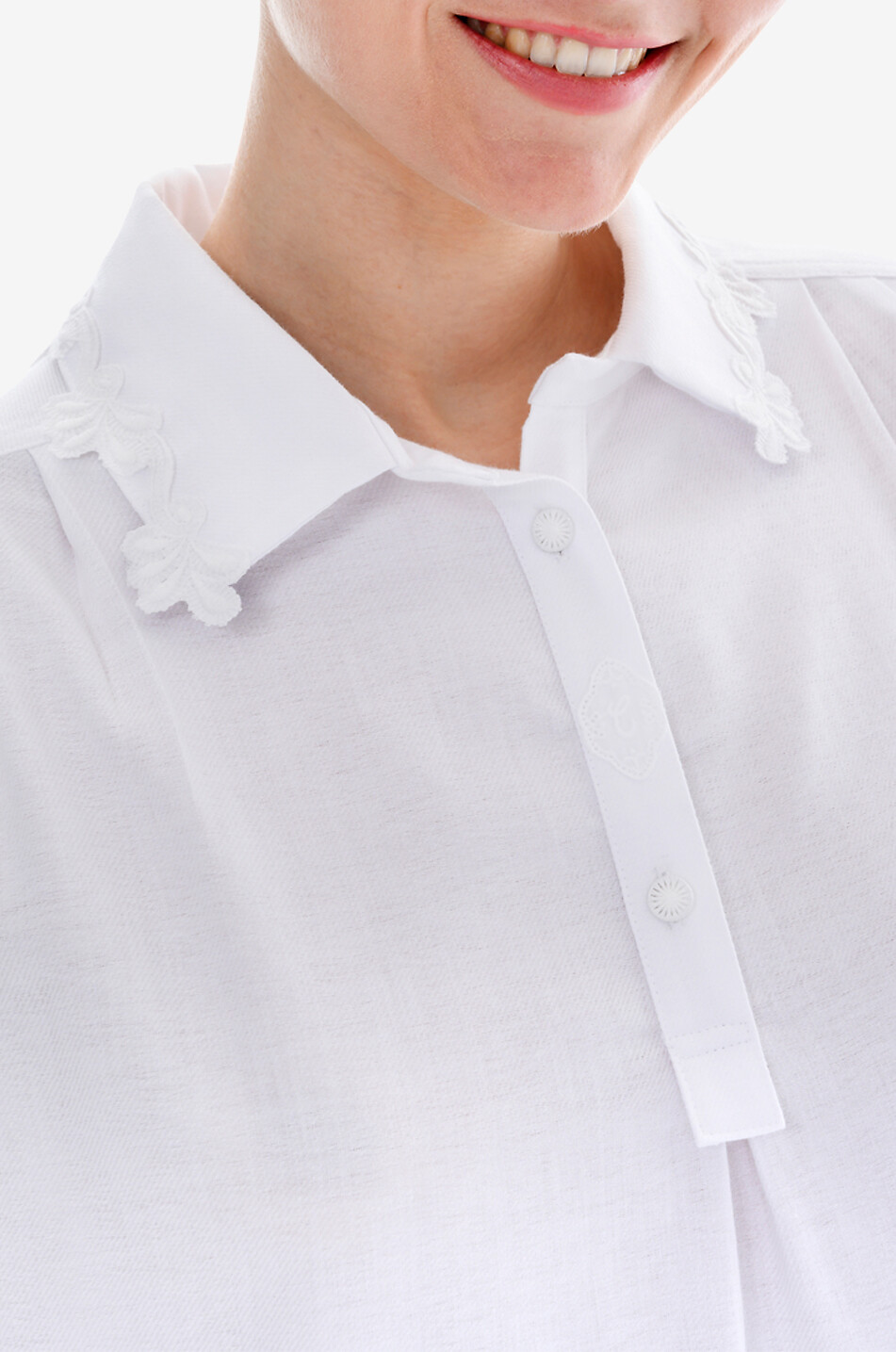 CELESTINE Nachthemd aus Flanell Vienna Damen WEISS 5