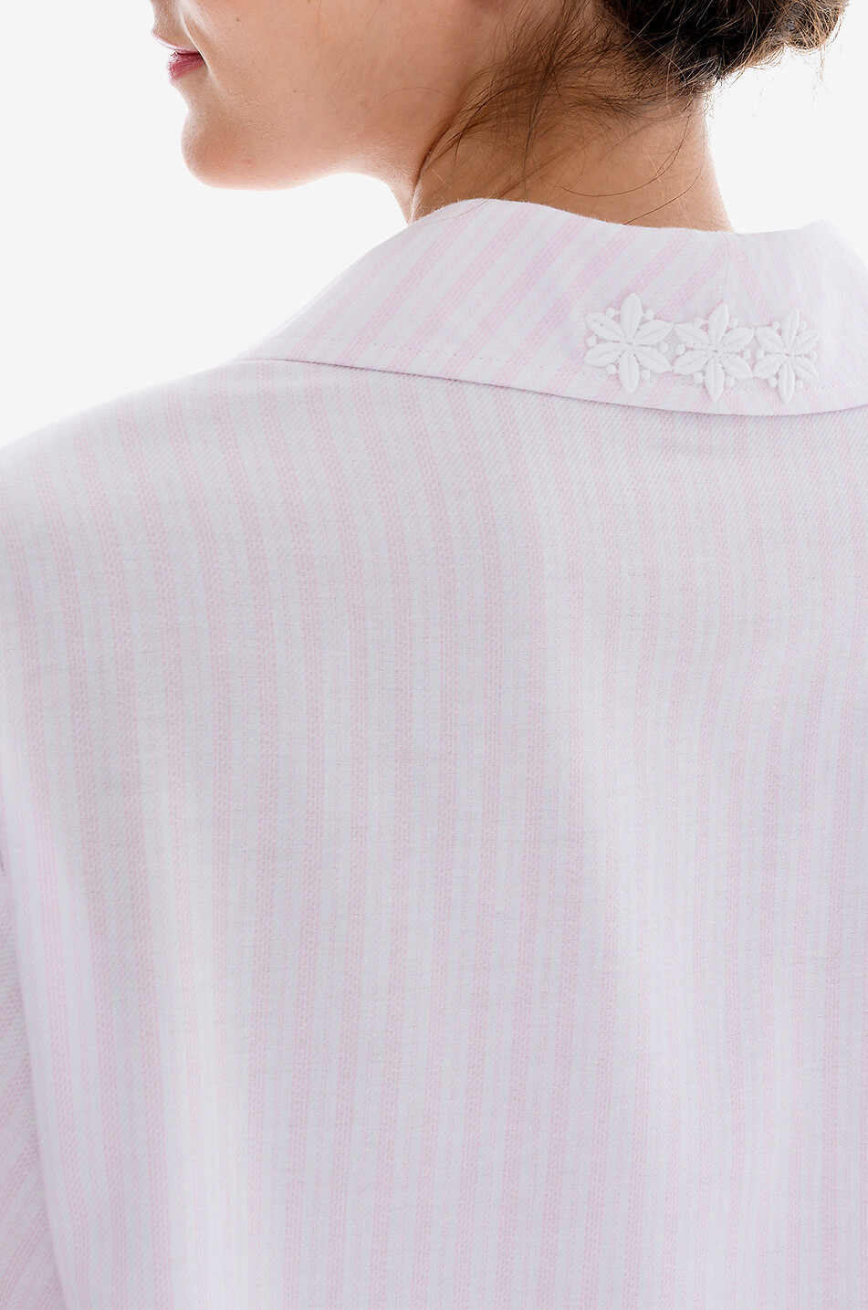 CELESTINE Josie striped cotton pyjama set Women LIGHT PINK 7