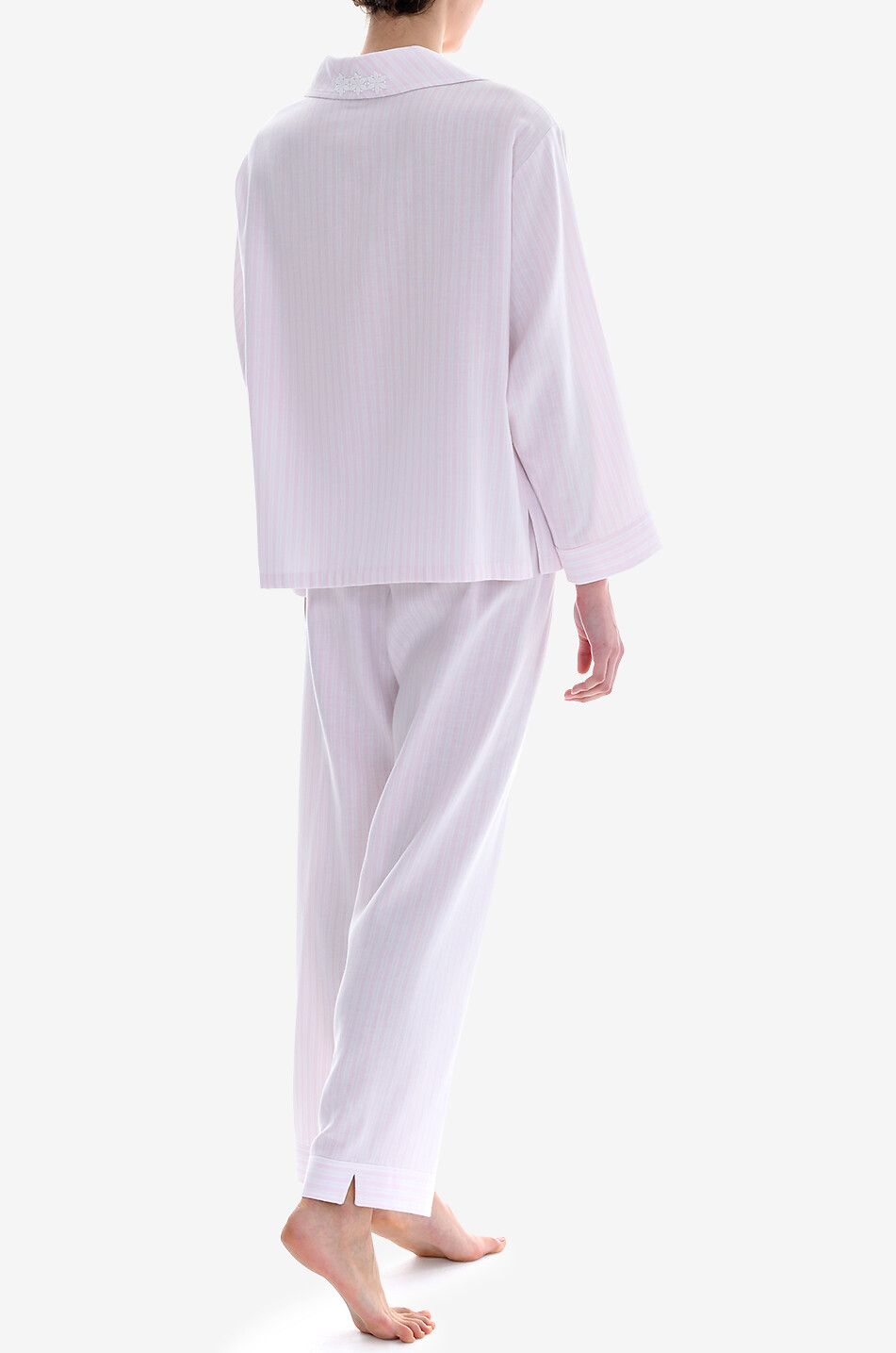 CELESTINE Josie striped cotton pyjama set Women LIGHT PINK 4