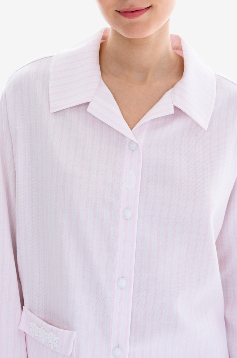 CELESTINE Josie striped cotton pyjama set Women LIGHT PINK 5