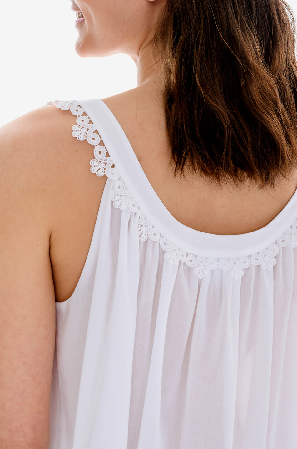 CELESTINE Nuisette en coton Loredana Femme BLANC 7