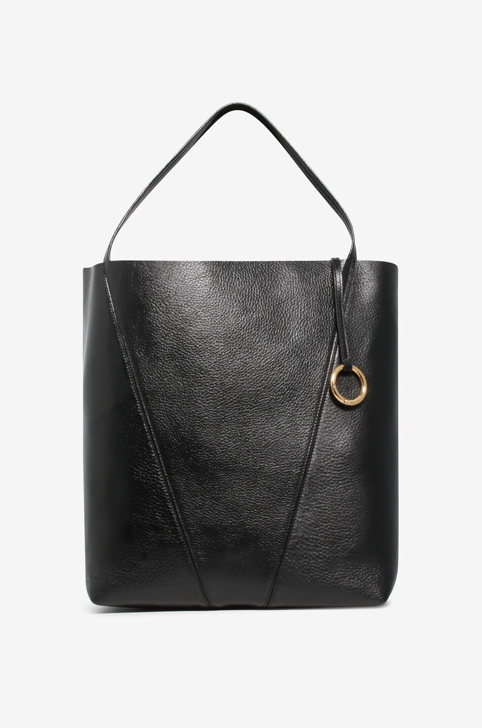 CHLOE Sac cabas en cuir grainé Chloé Spin Large Femme NOIR 4