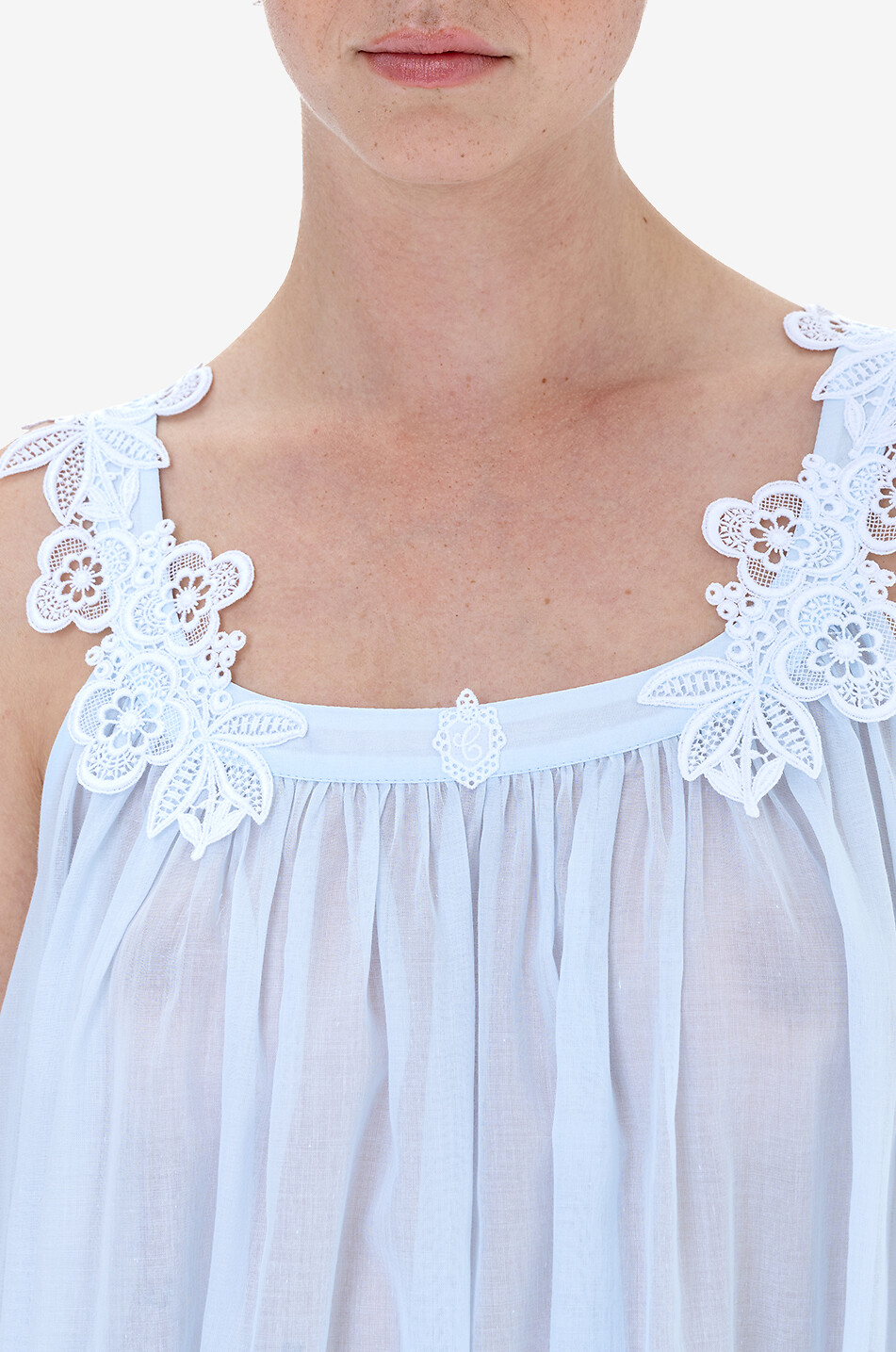 CELESTINE Ronya 1 cotton nightdress Women LIGHT BLUE 5