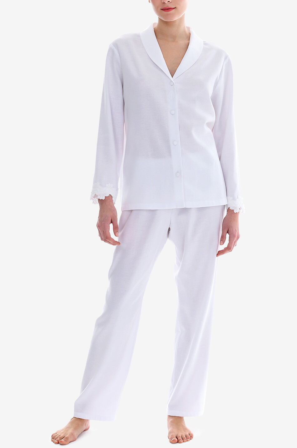 CELESTINE Ensemble pyjama en flanelle Vienna Femme BLANC 3