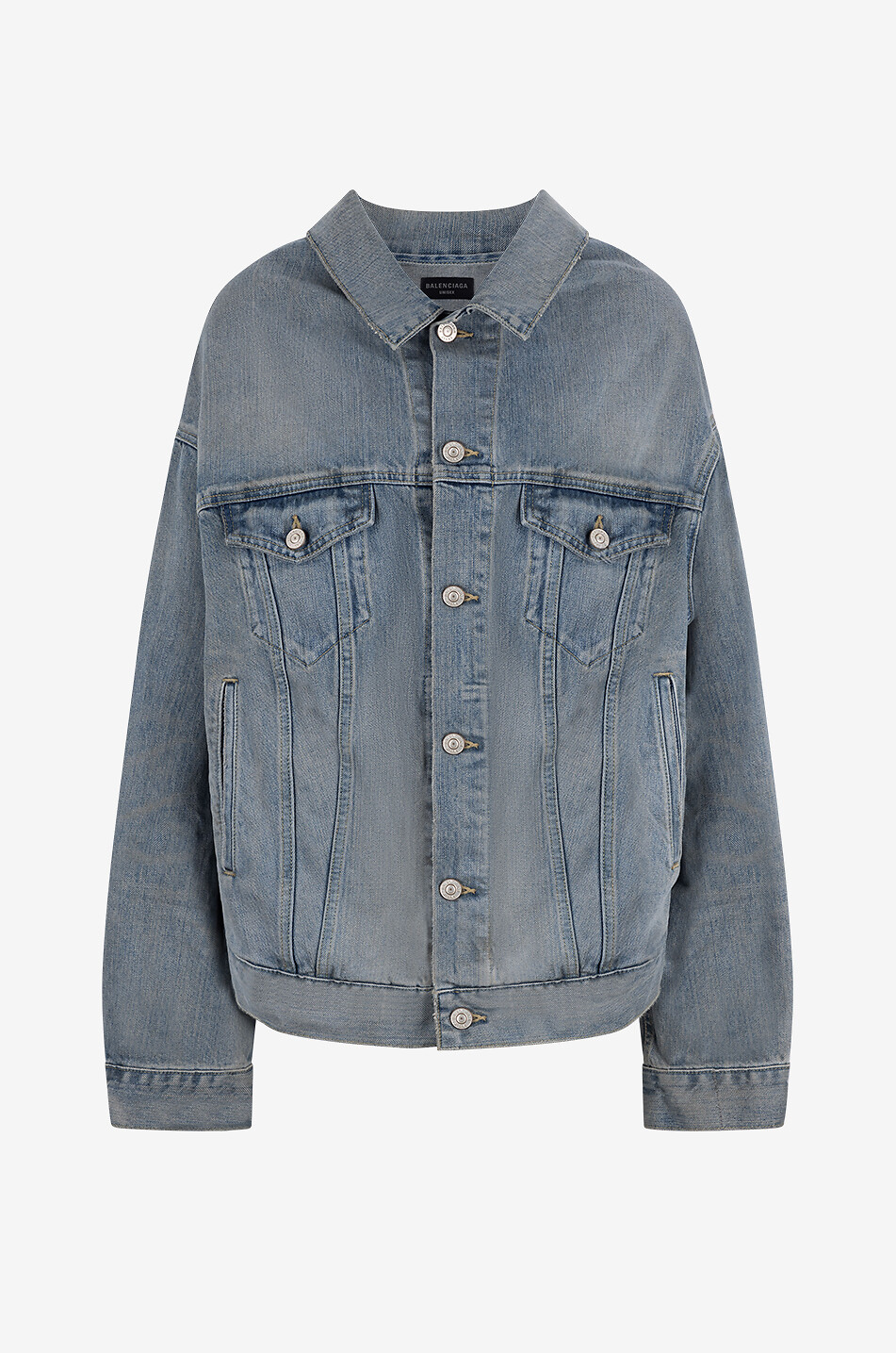 Jeansjacke Off Shoulder Bleu Clair