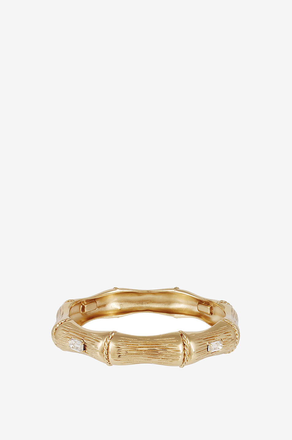 Goldener Armreif mit Strass Bambou