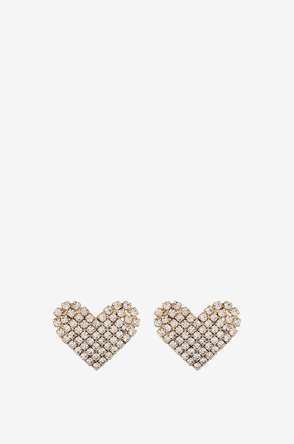 GAS BIJOUX Clous d'oreilles coeur sertis de strass Ava Femme DORE 1
