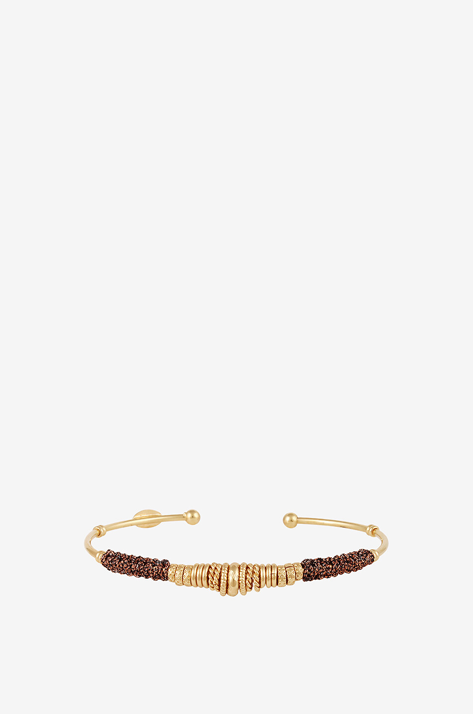 Zizanie 2 ring and thread adorned bangle