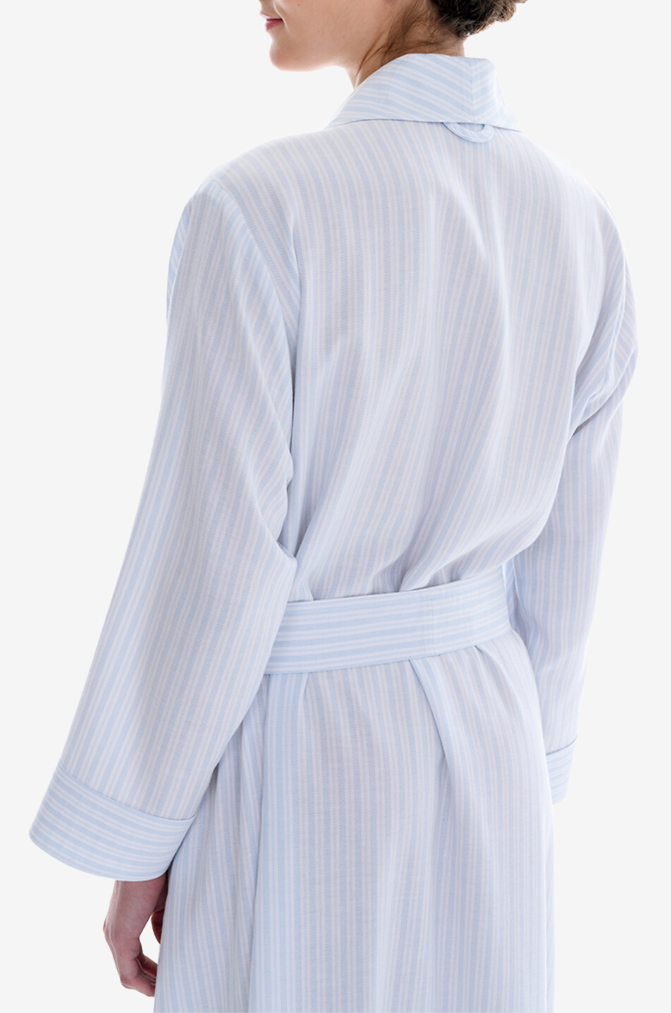 CELESTINE Peignoir long rayé en coton Josie Femme BLEU CLAIR 6