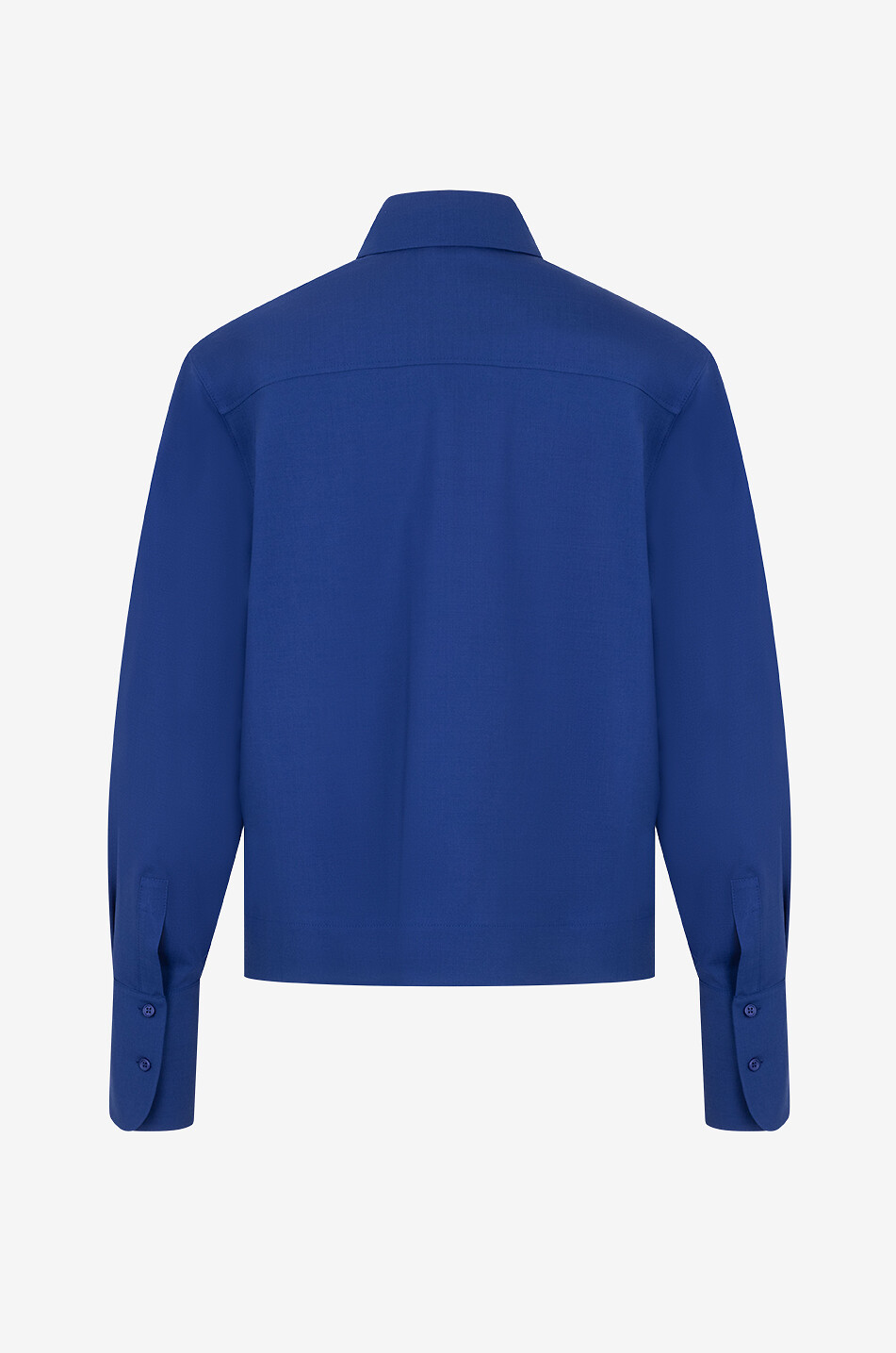 AKRIS PUNTO Chemise boxy en laine Akris Dot Femme BLEU MOYEN 2