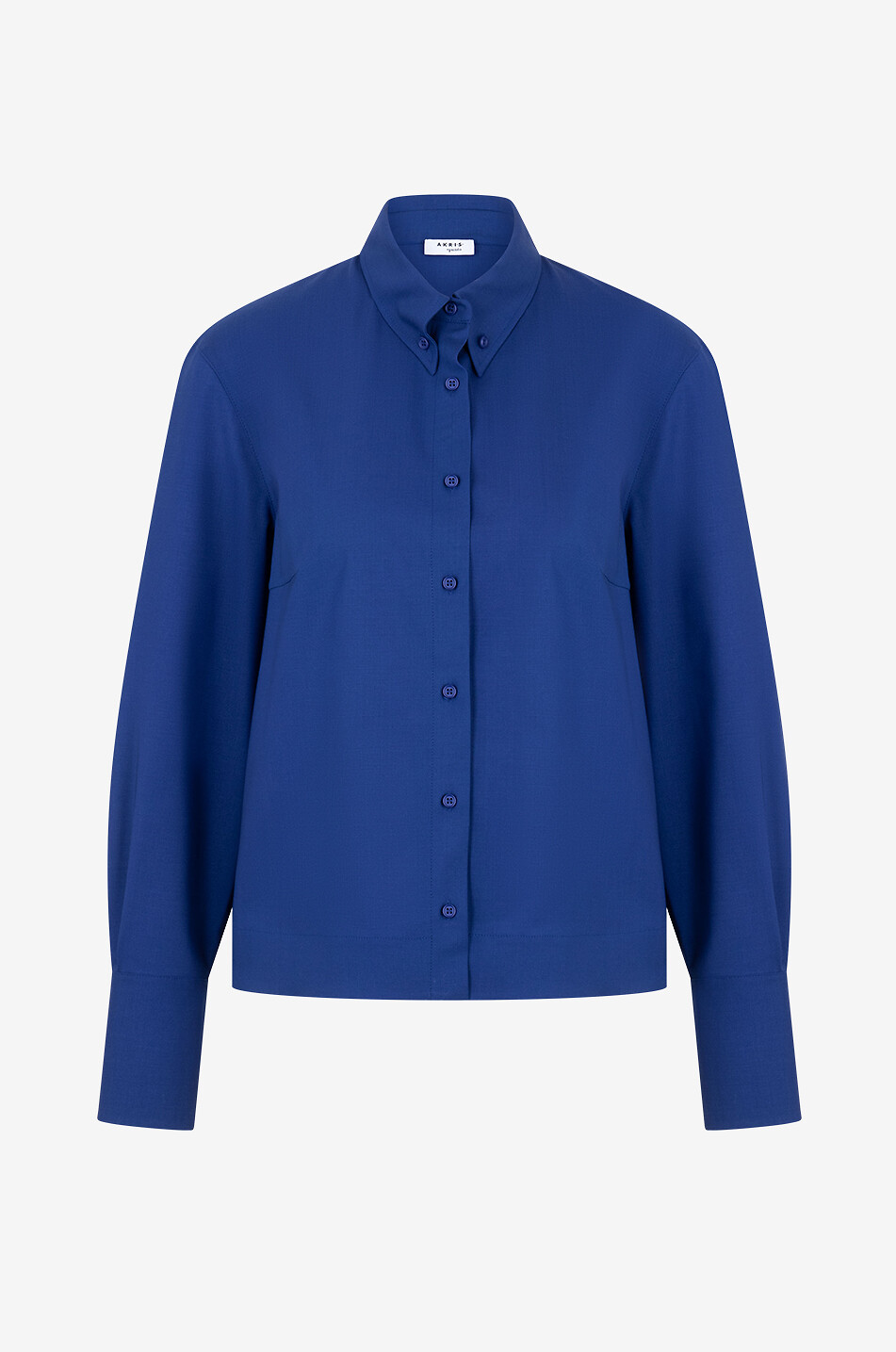 AKRIS PUNTO Chemise boxy en laine Akris Dot Femme BLEU MOYEN 1