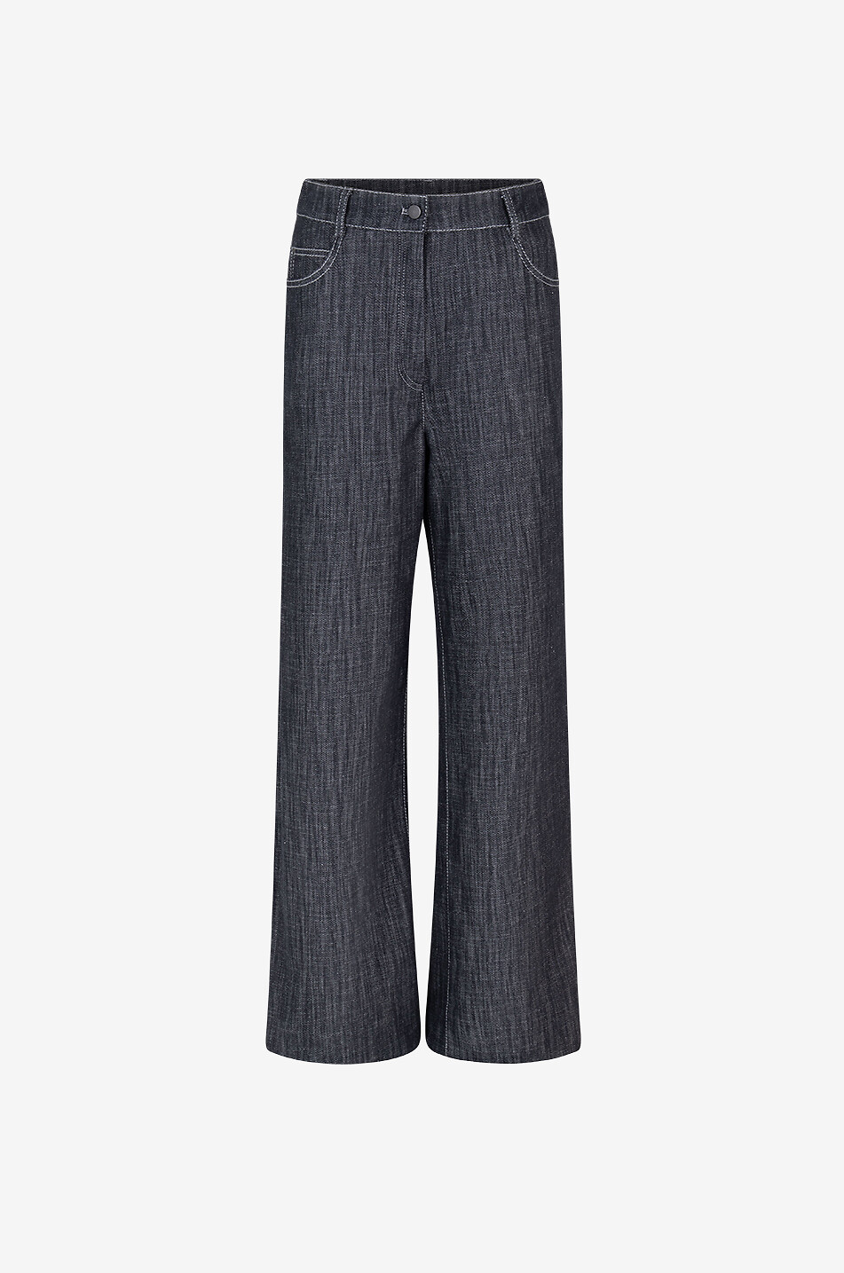 Jeans mit weitem Bein und hoher Taille Cooper Black