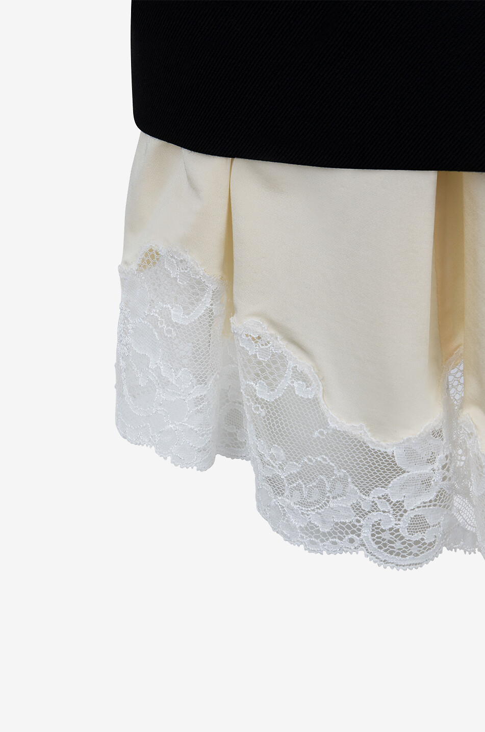 BALENCIAGA Jupe crayon en laine Lingerie Trim Femme NOIR 3