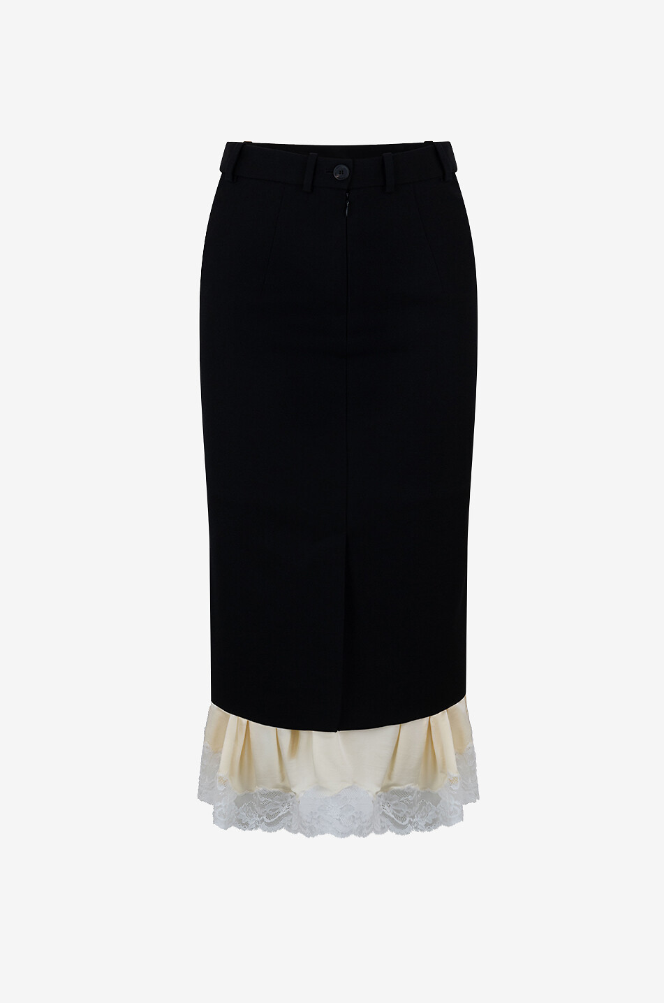 Jupe crayon en laine Lingerie Trim