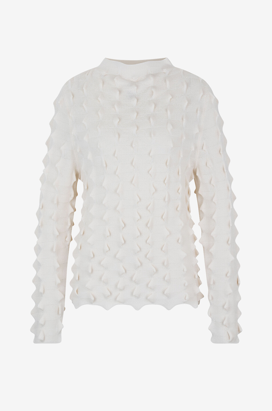 AKRIS PUNTO Schlauchpullover im 3D-Segel-Strick Damen CREMEFARBEN 1