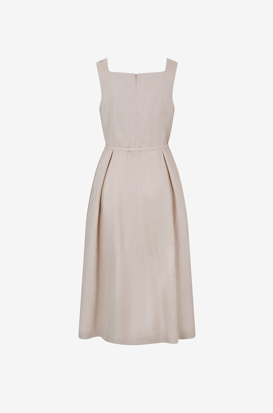 Robe midi à bretelles en lin Cipro