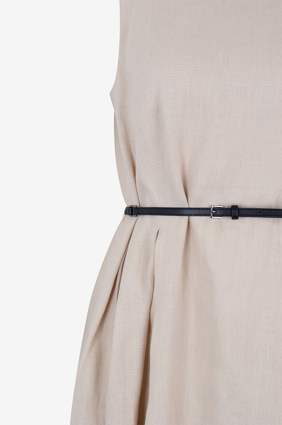 Robe midi à bretelles en lin Cipro