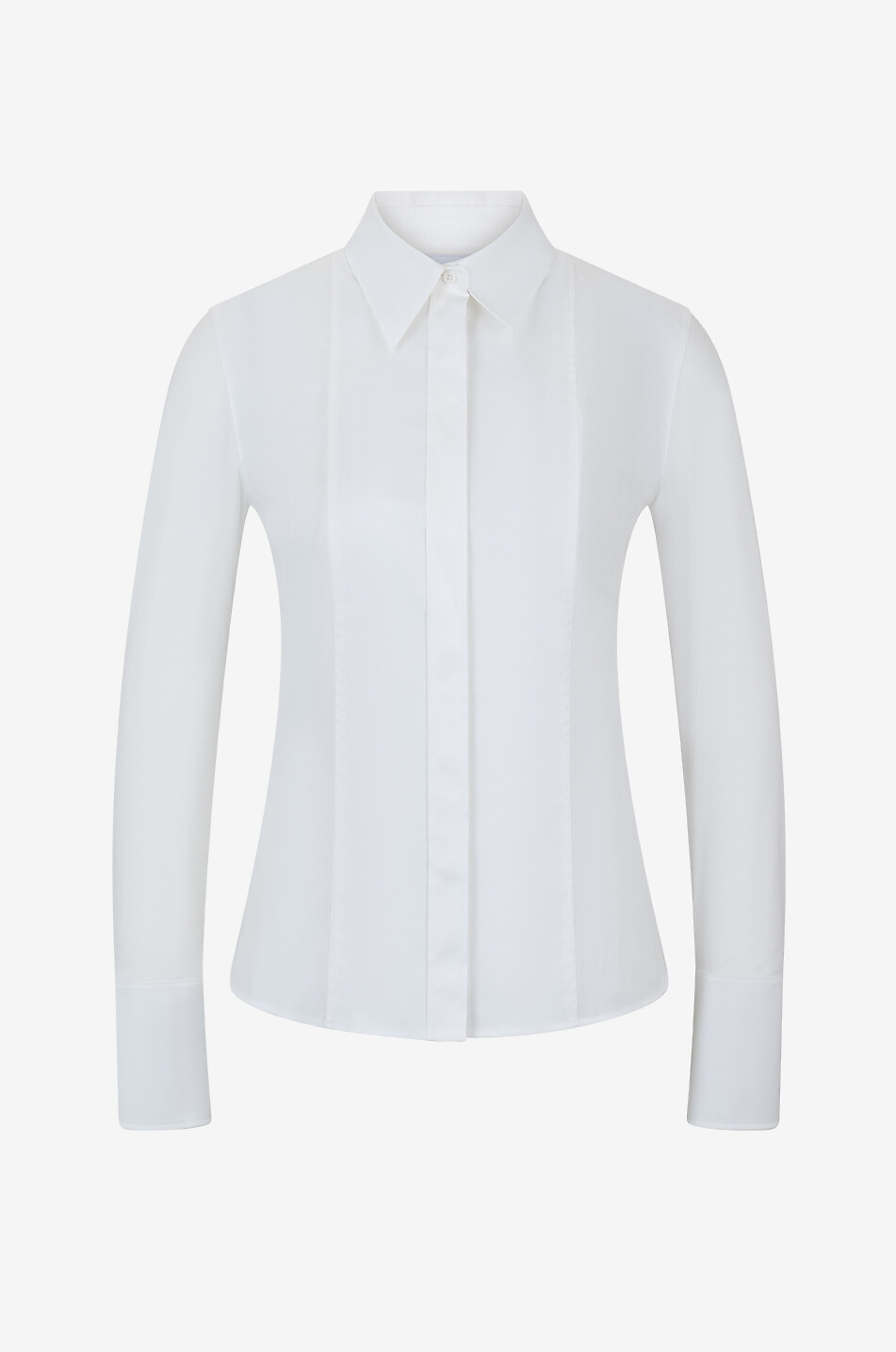 Chemise cintrée bi-matière