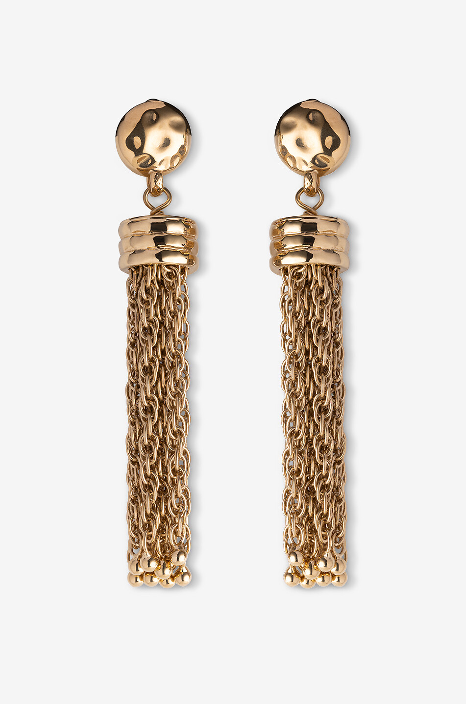 Goldene Kettenohrringe Chloé Pompoms