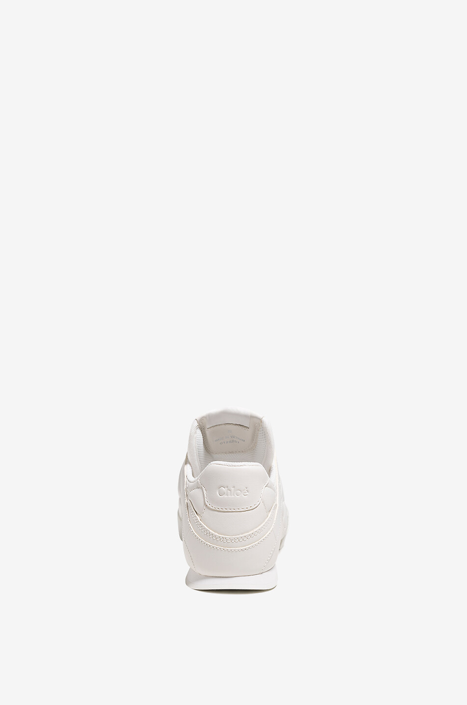 CHLOE Chloé Kick net and leather low-top sneakers Women WHITE 4