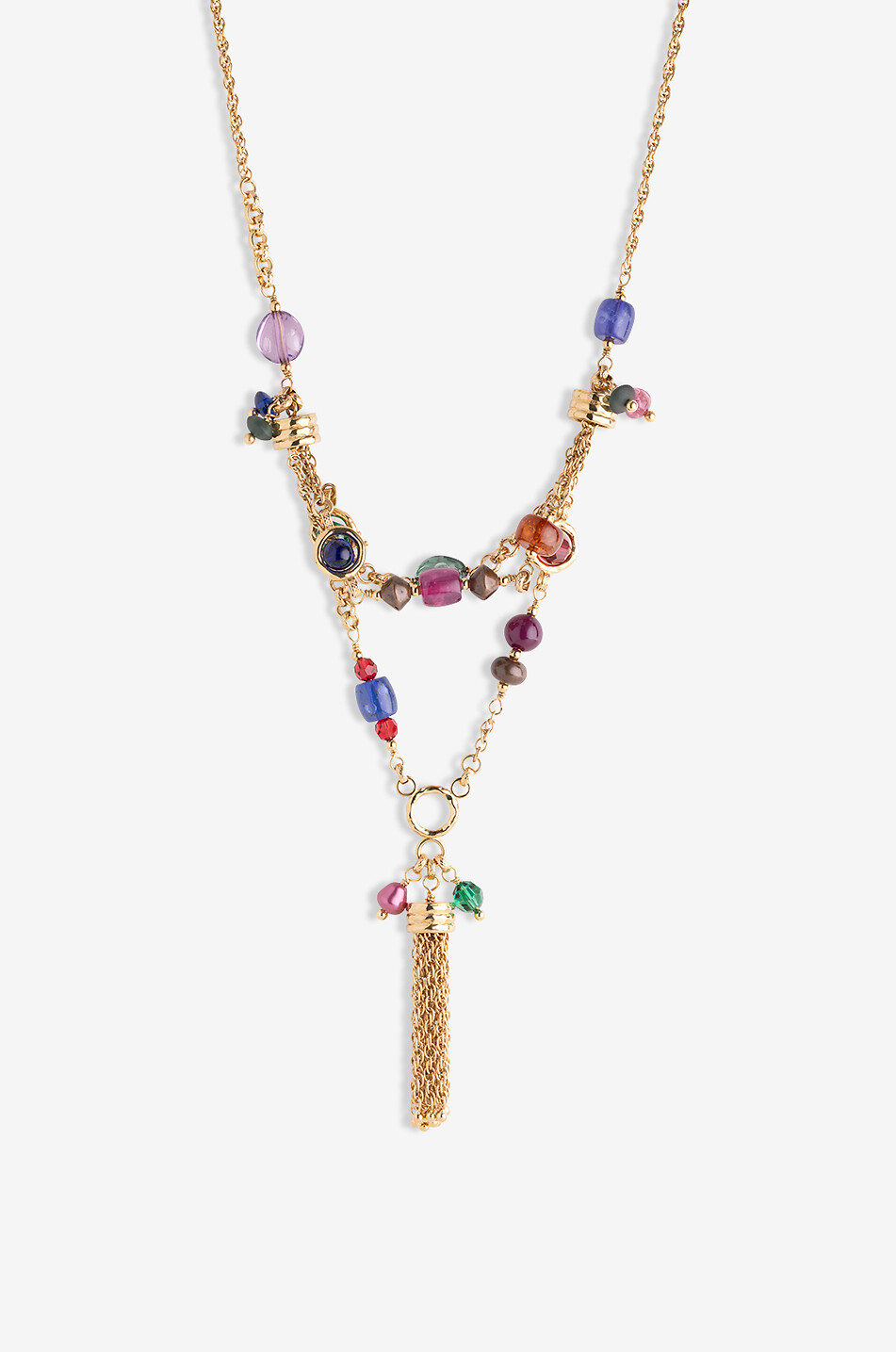 CHLOE Collier doré orné de perles colorées Chloé Pompoms Femme DORE 1