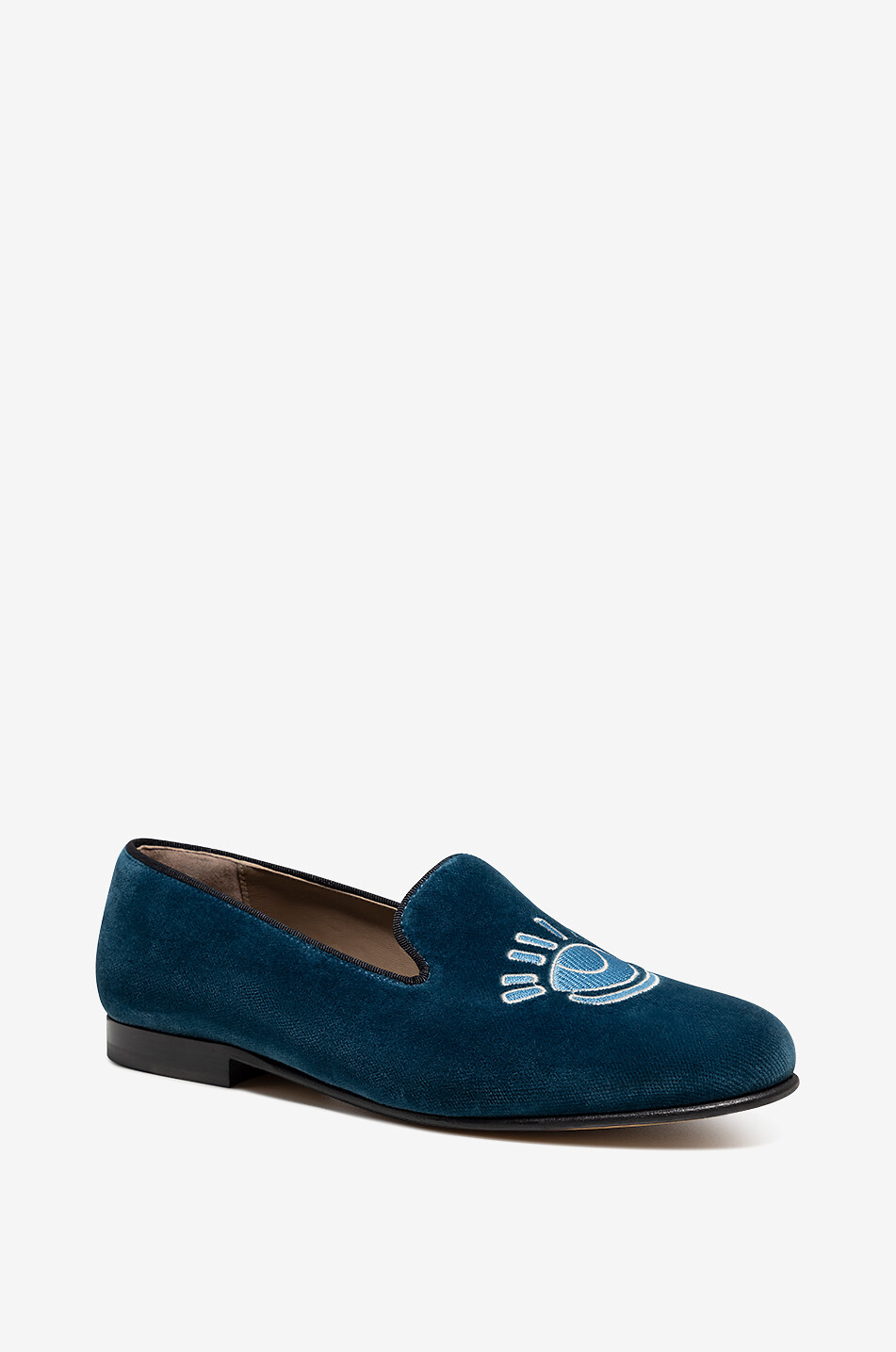 Mocassins en daim brodé The Eye