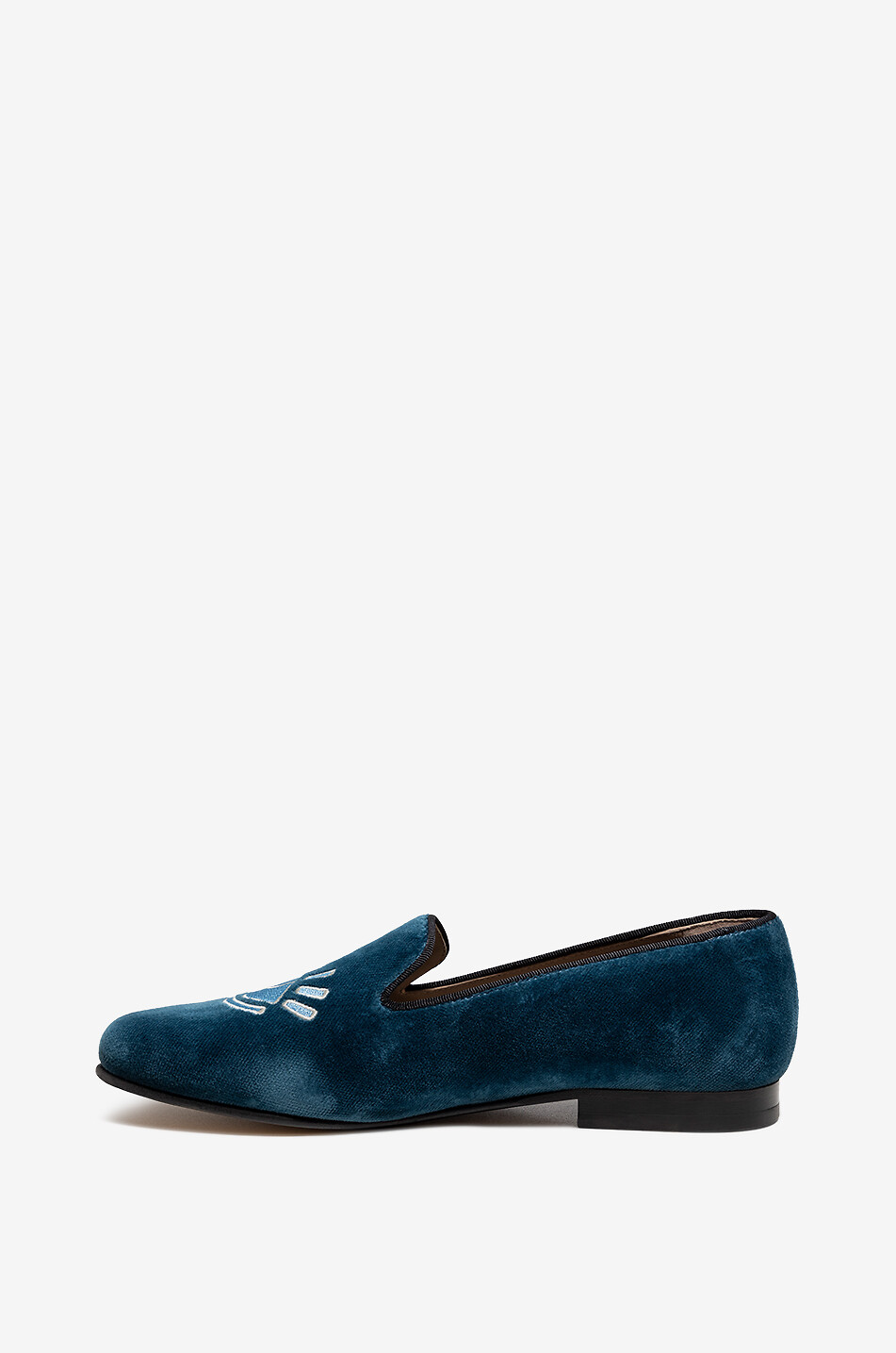 Mocassins en daim brodé The Eye