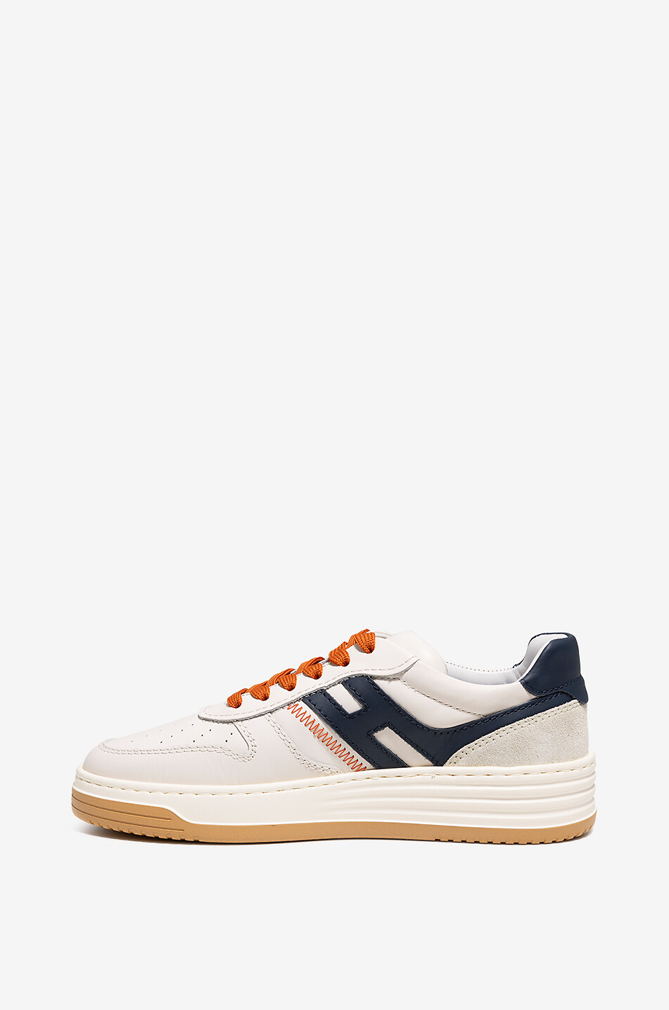 HOGAN Hogan 630 low-top leather and suede lace-up sneakers Women EGGSHELL 3