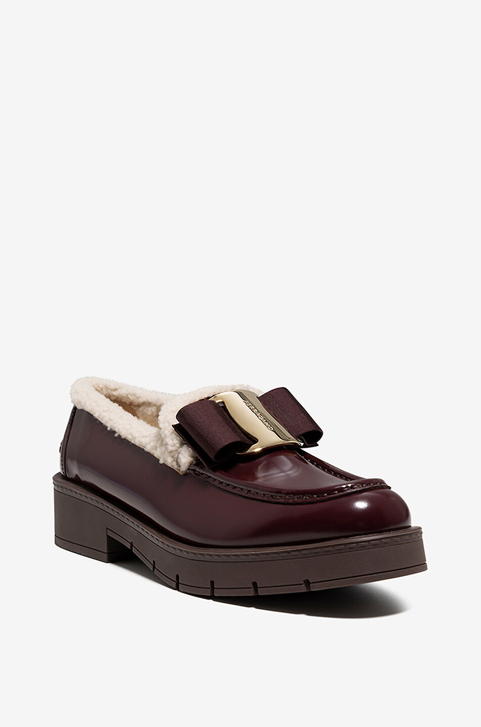 Mokassins Ferragamo Schuhe Damen Ferragamo Dunkelbrauner Slipper
