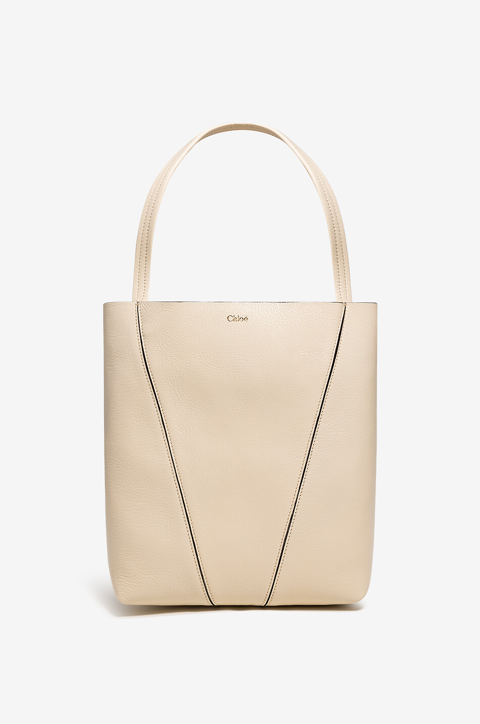 Sac cabas en cuir grainé Chloé Spin