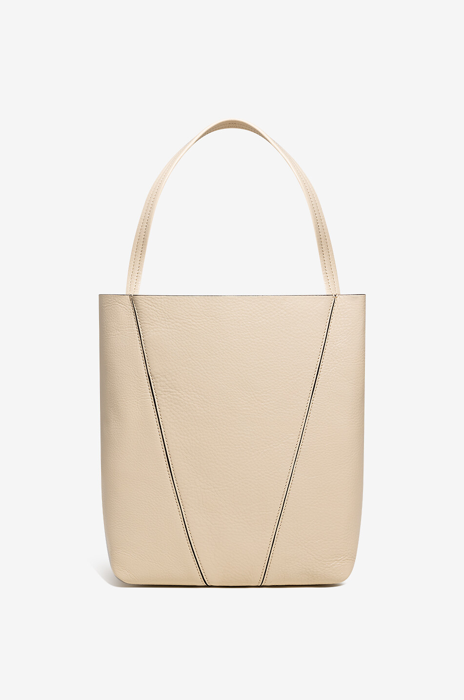 CHLOE Sac cabas en cuir grainé Chloé Spin Femme Beige clair 3