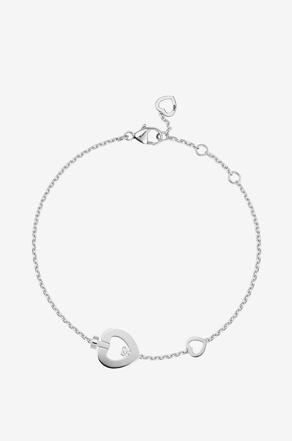 FRED PARIS Bracelet en or blanc orné d'un diamant Pretty Woman XS Femme GRIS 1