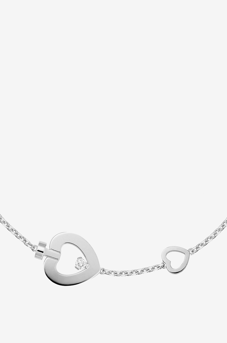 FRED PARIS Bracelet en or blanc orné d'un diamant Pretty Woman XS Femme GRIS 2