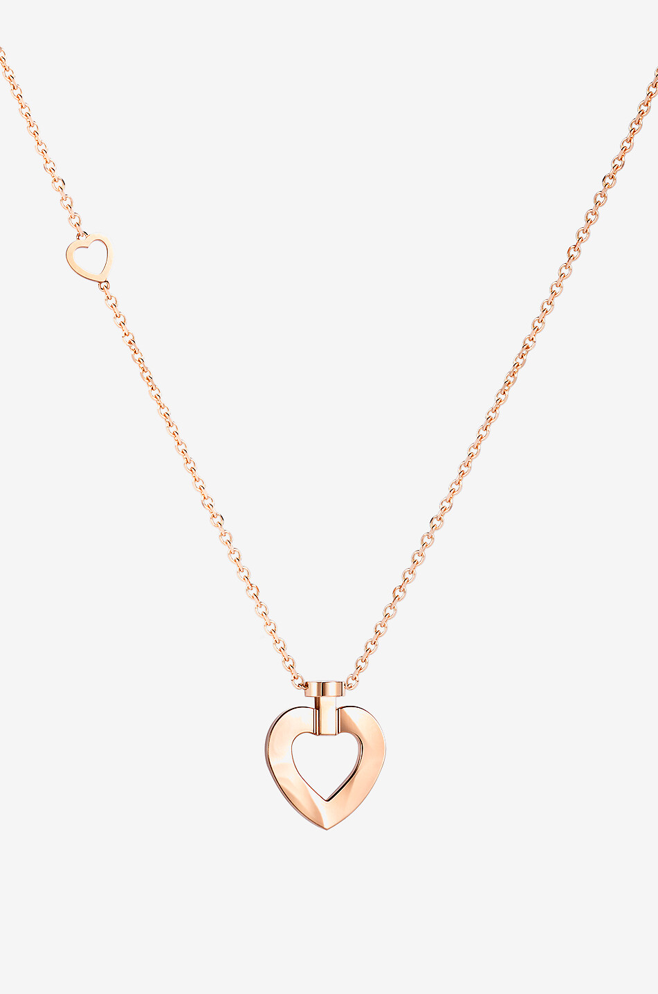 FRED PARIS Amour Pretty Woman Sunlight Message MM pink gold and diamond necklace Women PINK 1