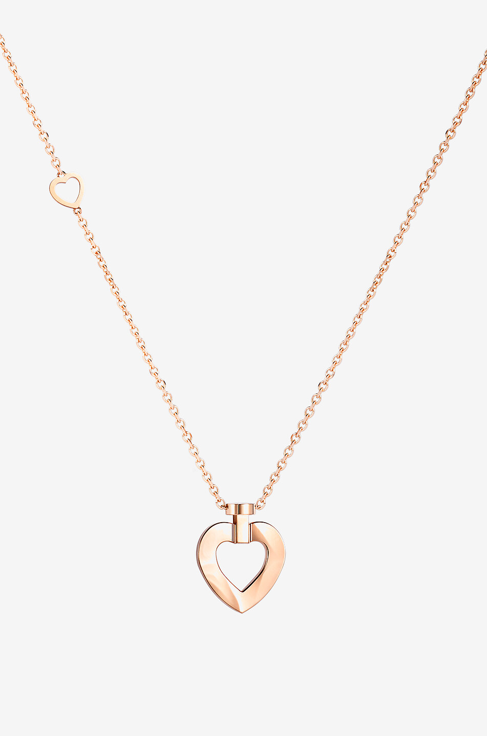 FRED PARIS Love Pretty Woman Sunlight Message MM pink gold and diamond necklace Women PINK 1
