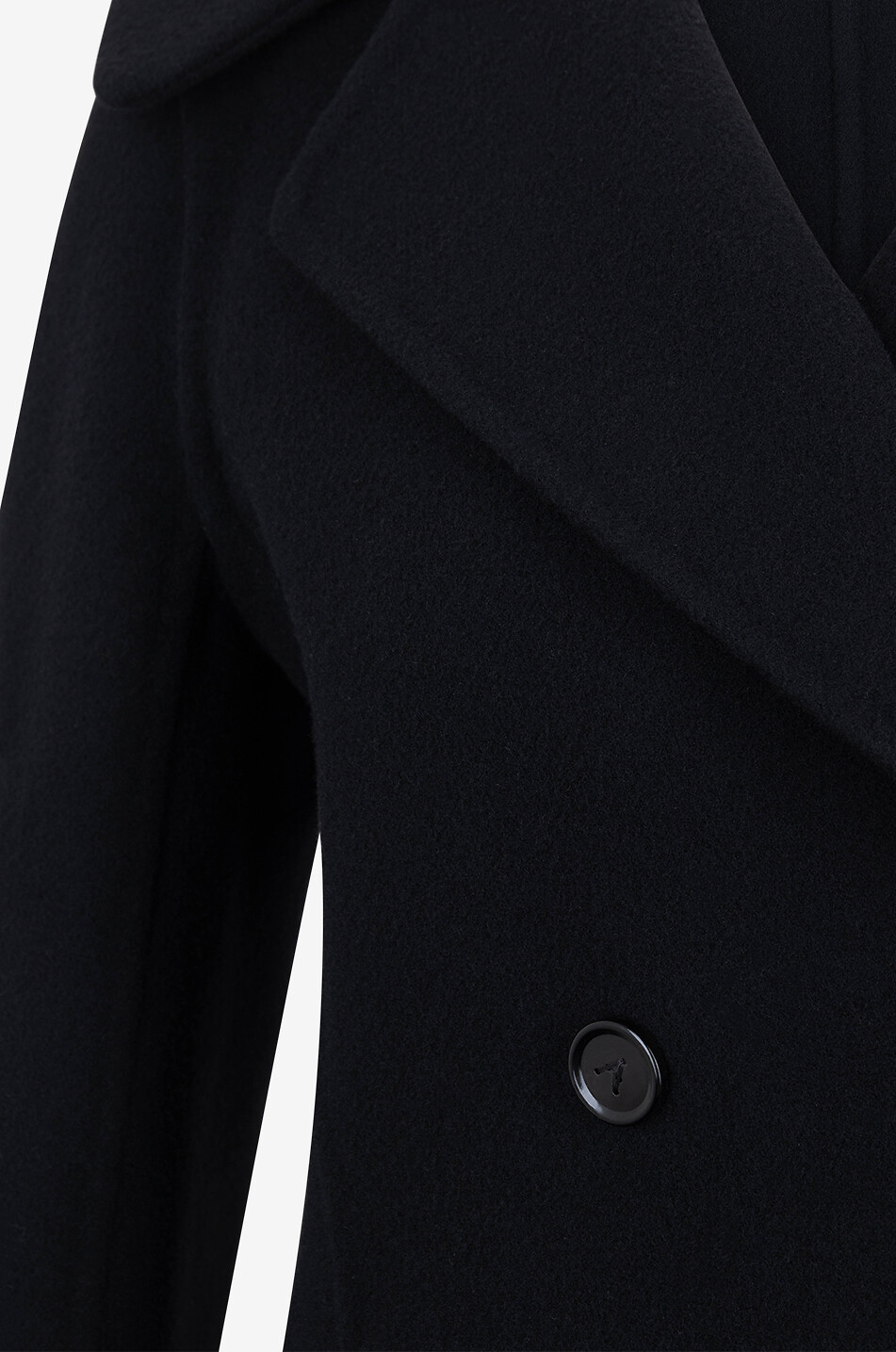 Veste cintrée à boutonnage double en laine