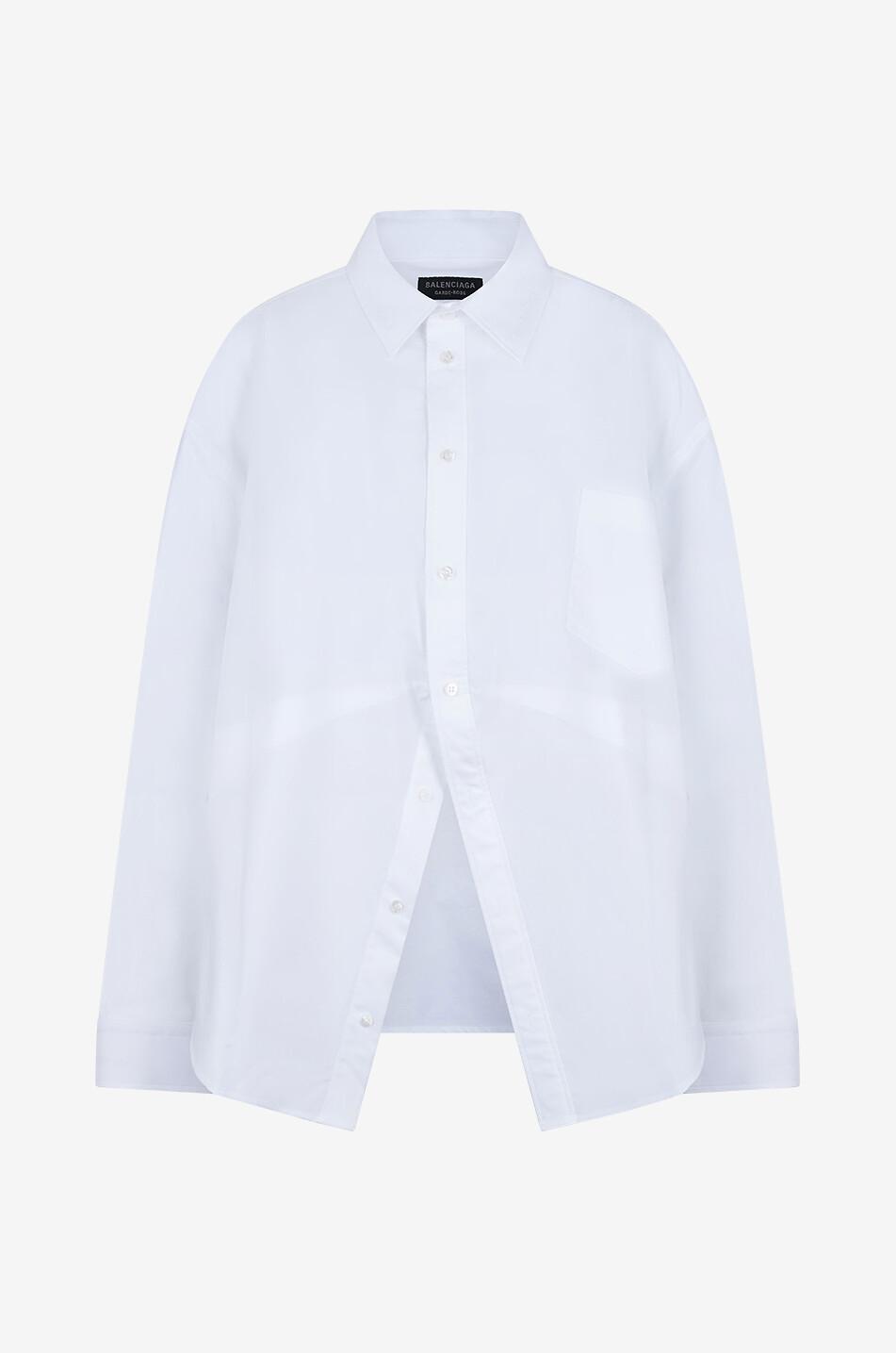 BALENCIAGA Chemise ample en popeline Swing Femme BLANC 1