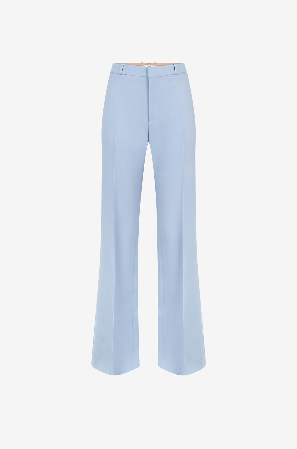 Flared wool crepe suit trousers