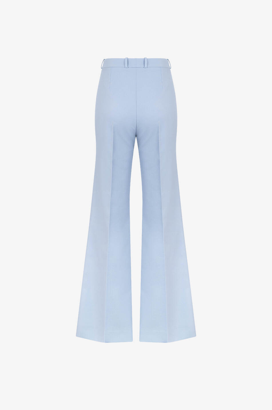 Flared wool crepe suit trousers
