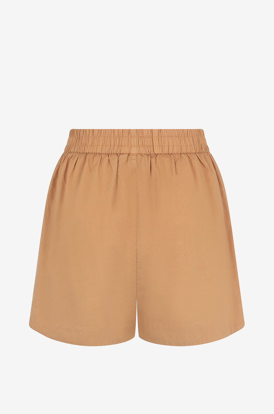 Short en popeline à taille élastiquée