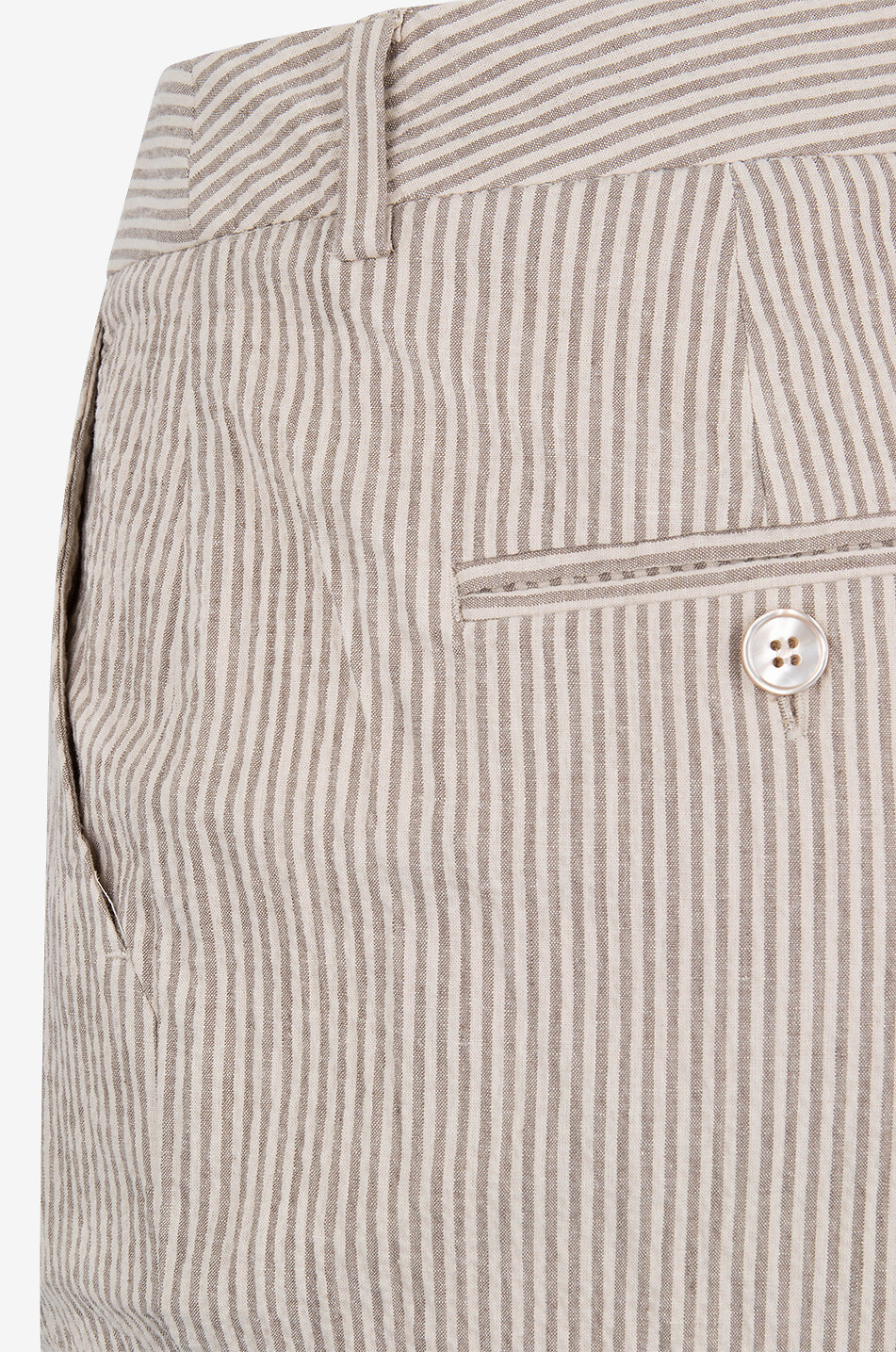 Zigarettenhose aus gestreiftem Seersucker Starlet