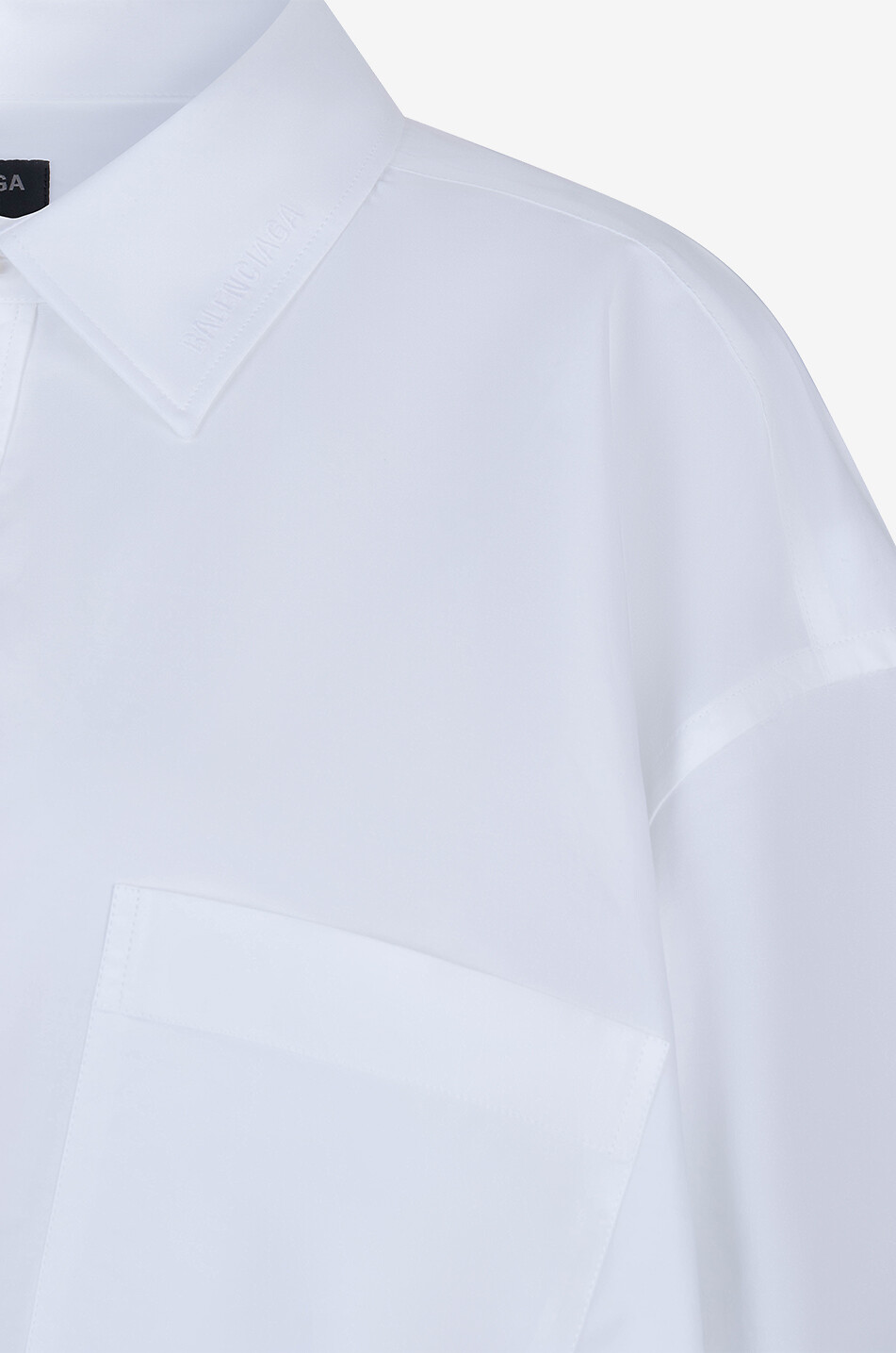BALENCIAGA Chemise ample en popeline Swing Femme BLANC 3