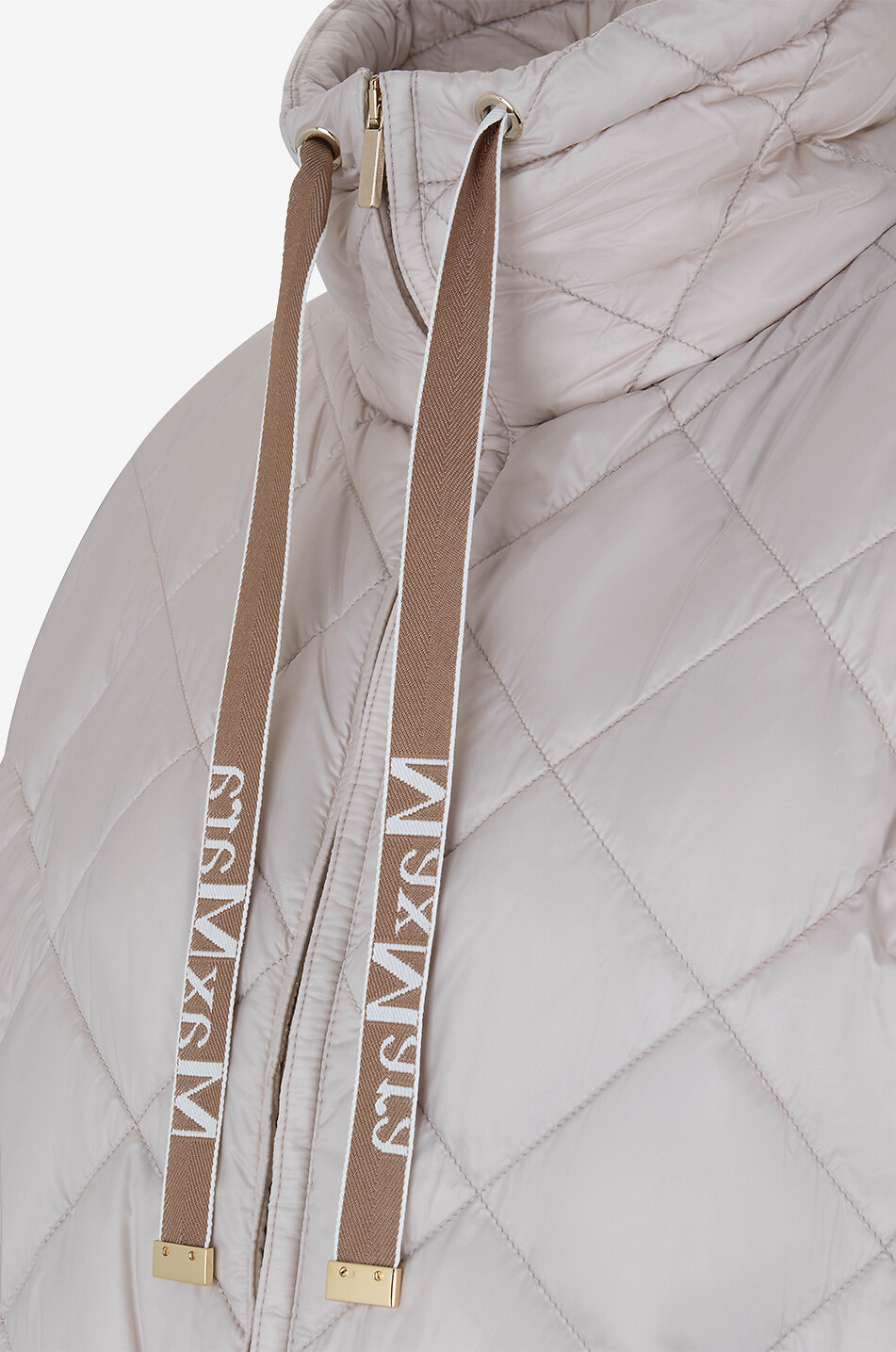 MAX MARA Pisoft iridescent canvas lightweight loose down jacket Women BEIGE 3