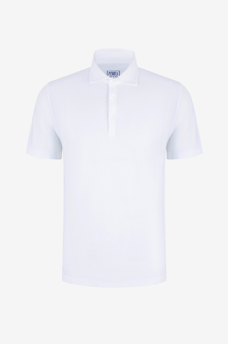 FEDELI Polo à manches courtes en coton piqué Tommy Homme BLANC 1