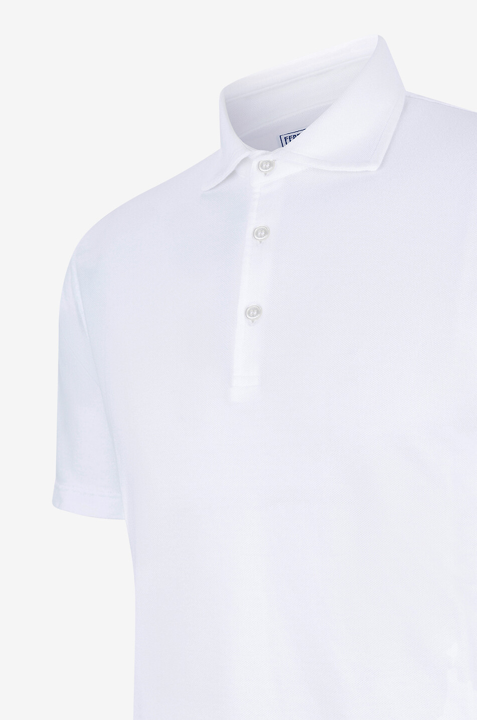 FEDELI Polo à manches courtes en coton piqué Tommy Homme BLANC 3