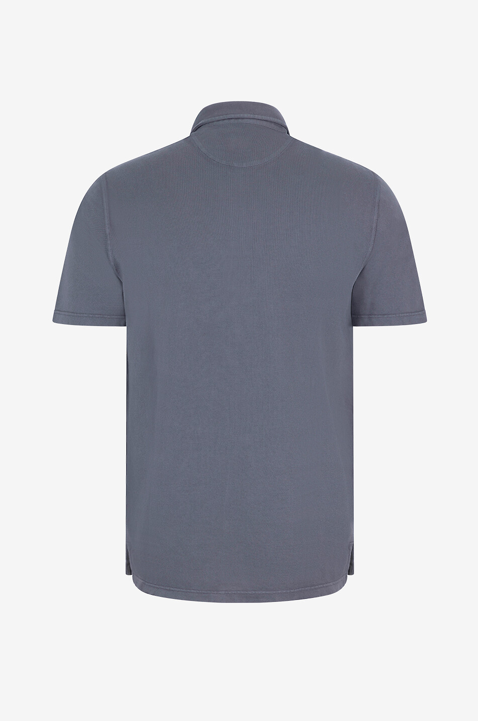 FEDELI Polo à manches courtes en coton piqué Tommy Homme GRIS MOYEN 2