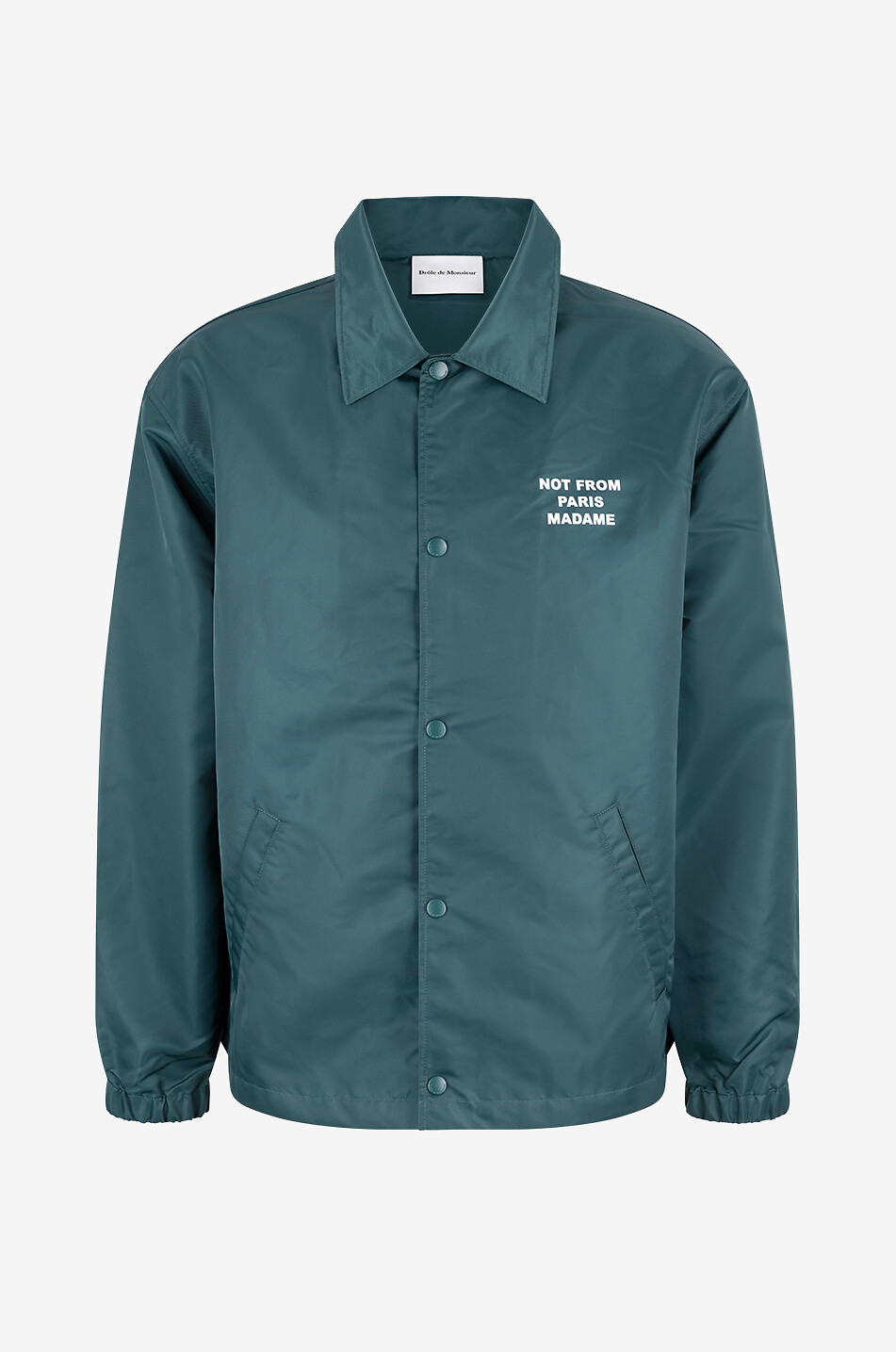 DROLE DE MONSIEUR Veste chemise en nylon La Veste Slogan. Homme VERT FONCÉ 1