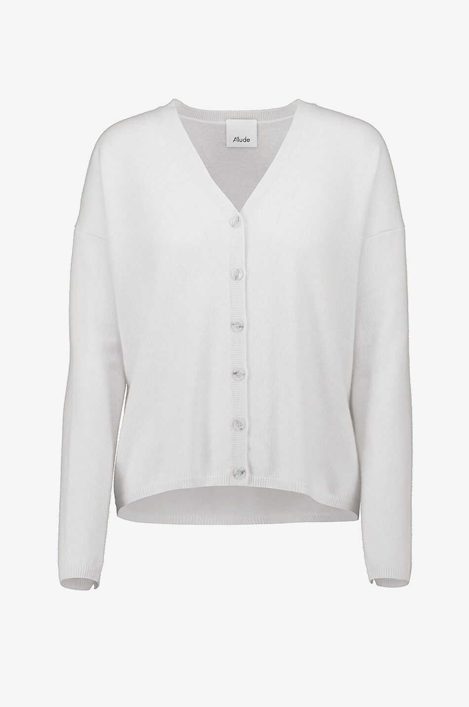ALLUDE Cardigan ample à vol V aus Kaschmir Damen GRAU 1